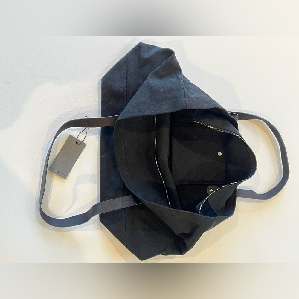 John Varvatos Black Canvas Tote - Picture 5 of 9